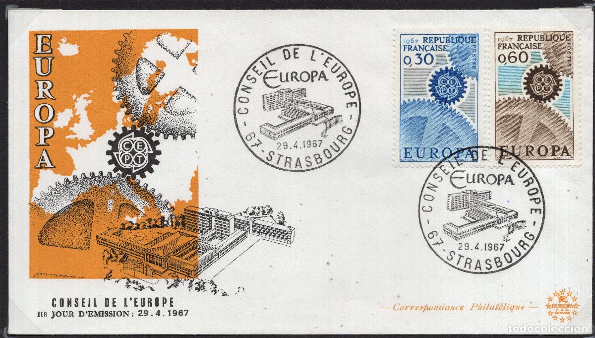 Sellos: FRANCIA 1967 CARTA FDC MICHEL DE 1578-1579