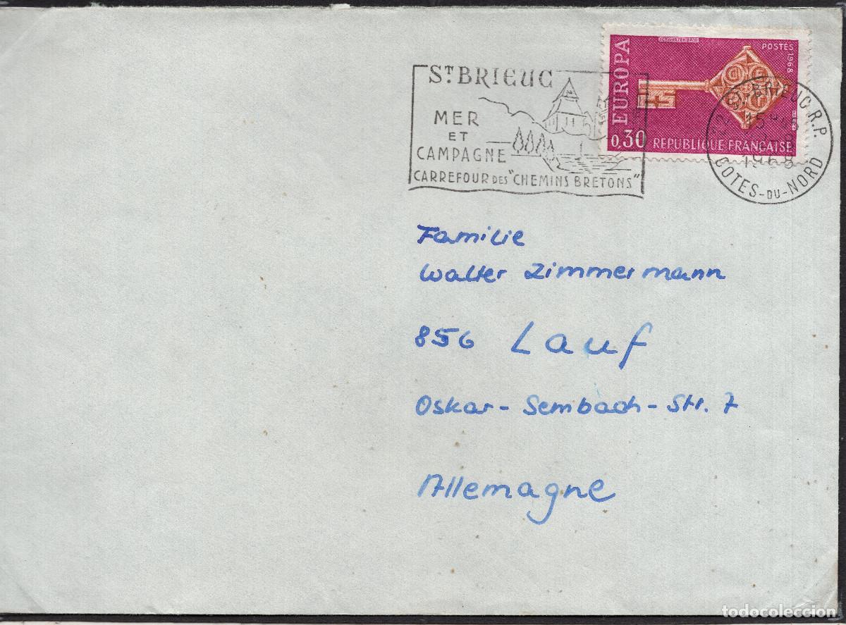 Sellos: FRANCIA 1968 CARTA MICHEL DE 1621