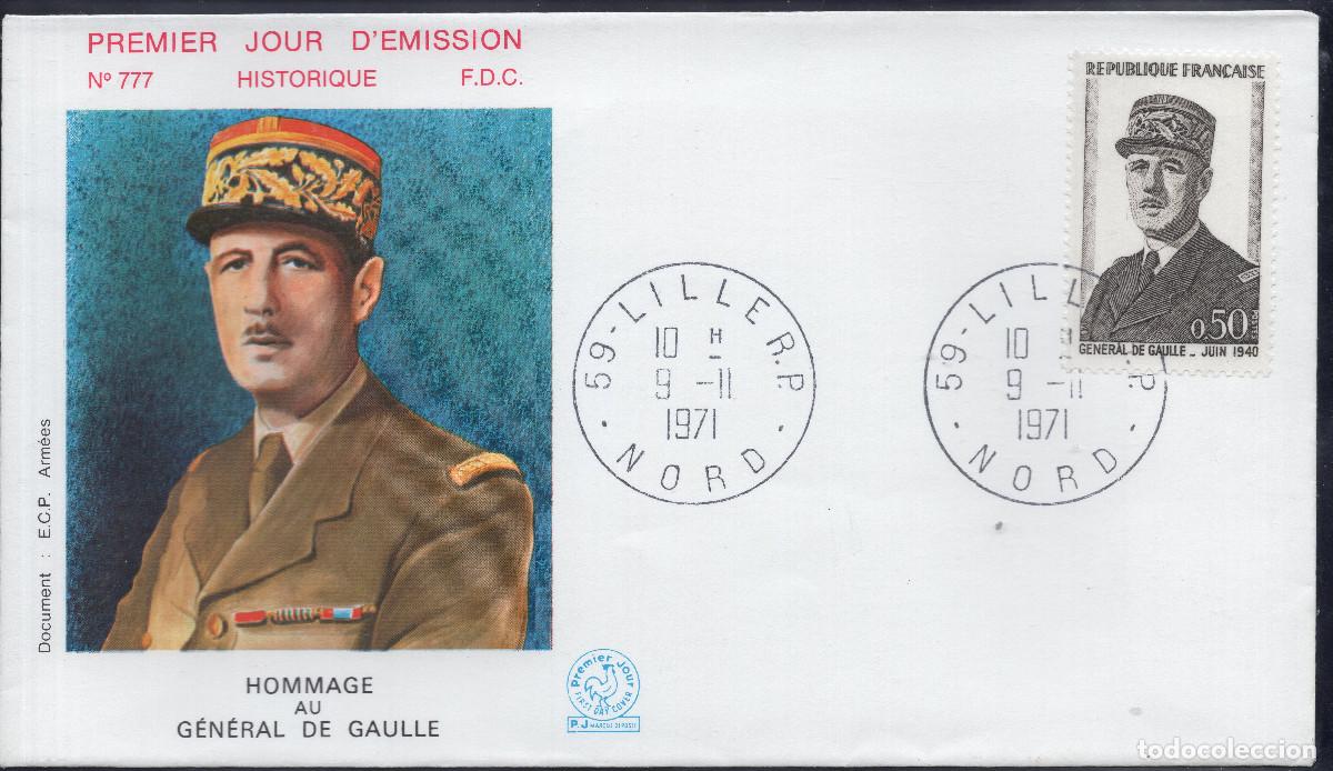Sellos: FRANCIA 1971 CARTA FDC MICHEL DE 1772