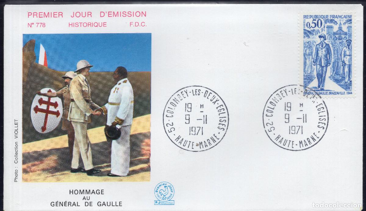 Sellos: FRANCIA 1971 CARTA FDC MICHEL DE 1773