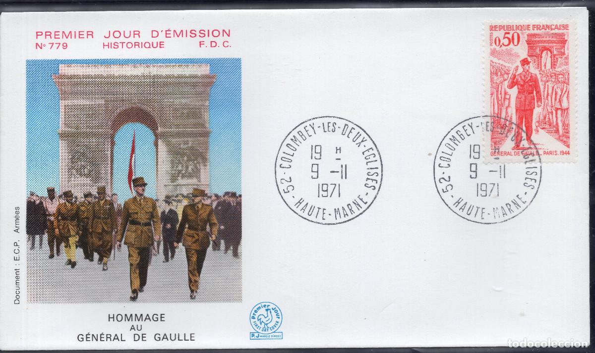 Sellos: FRANCIA 1971 CARTA FDC MICHEL DE 1774
