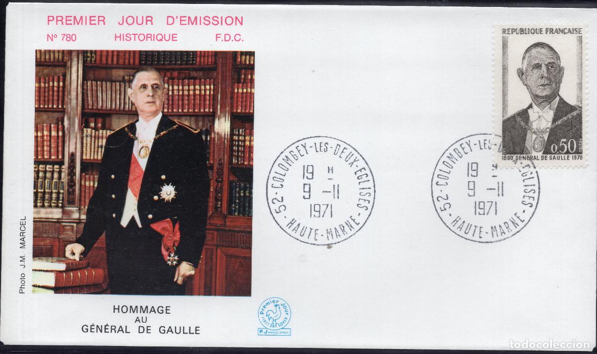 Sellos: FRANCIA 1971 CARTA FDC MICHEL DE 1775