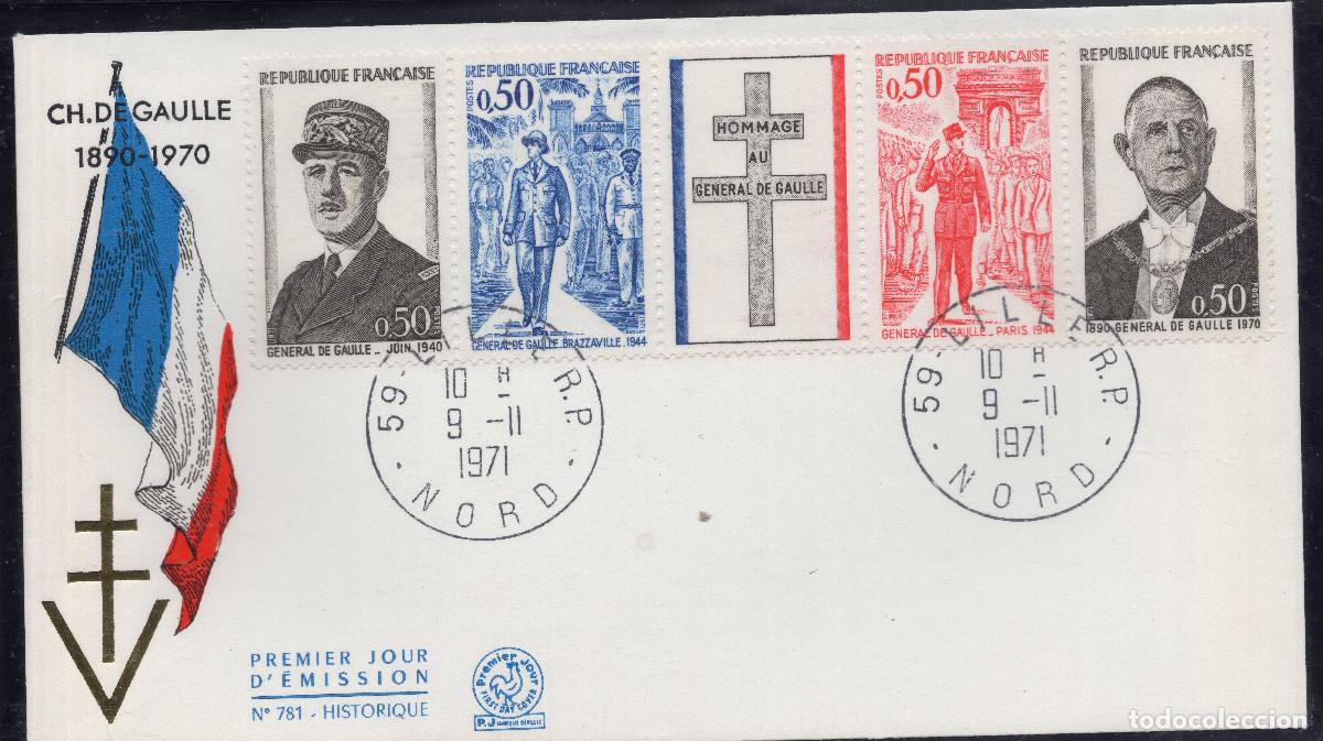 Sellos: FRANCIA 1971 CARTA FDC MICHEL DE 1772-1775