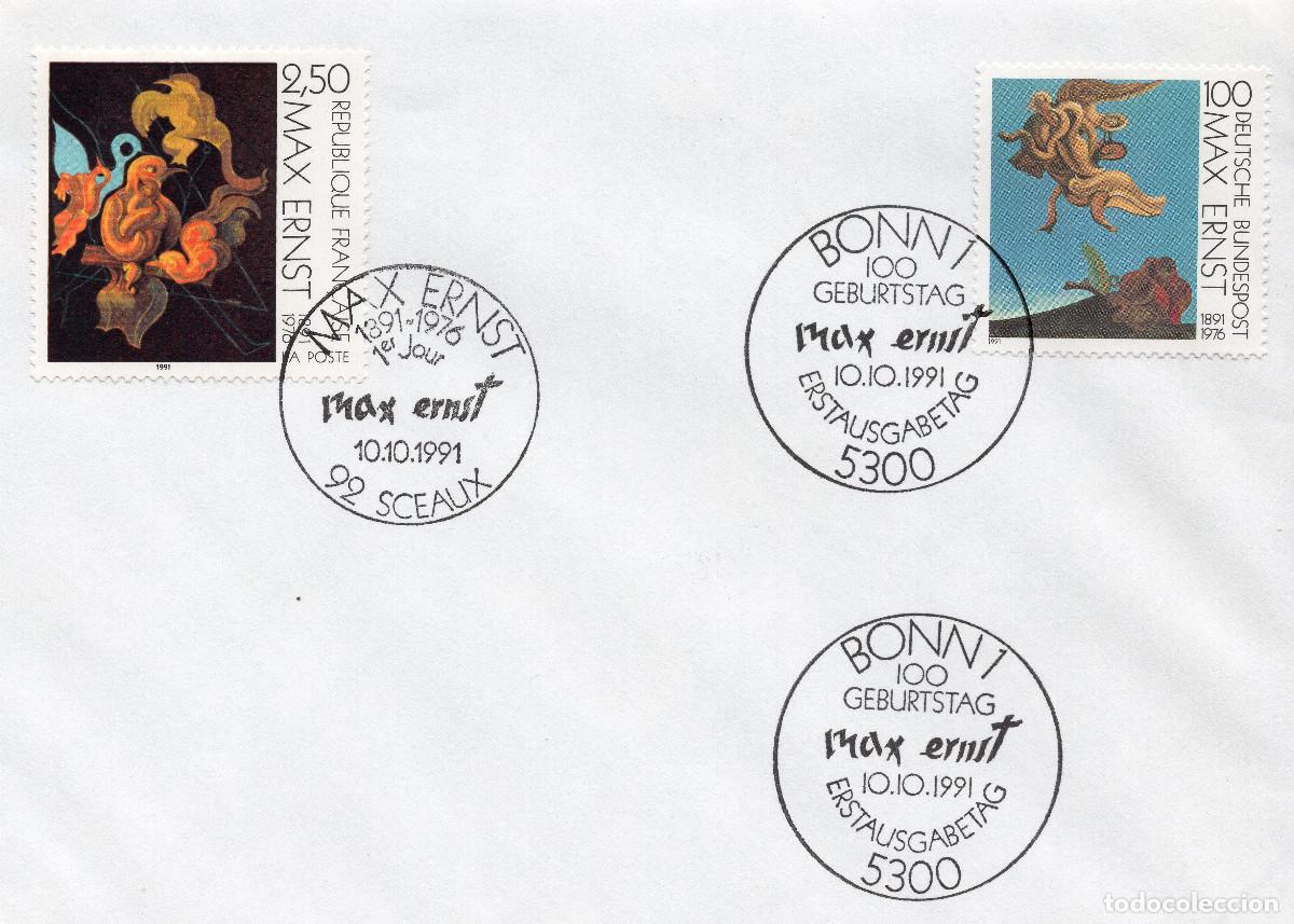 Sellos: FRANCIA 1991 CARTA FDC MICHEL FR 2727+ALEMANIA 1569