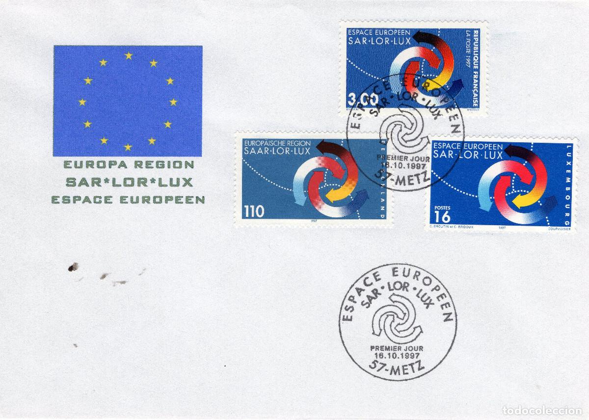 Sellos: FRANCIA 1997 CARTA FDC MICHEL FR 3112+ALEMANIA 1957+LUXEMBURGO 1425