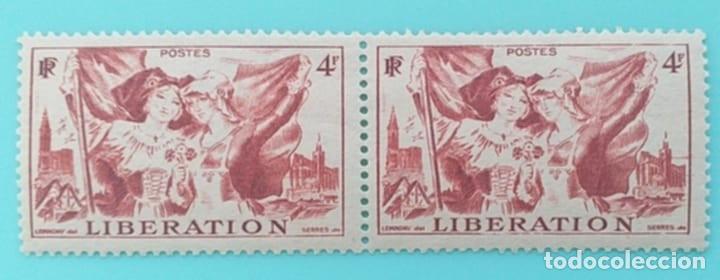 Sellos: Sellos Francia 1945 N&ordm;739 Liberaci&oacute;n Alsacia y Lorena 2v.** MNH