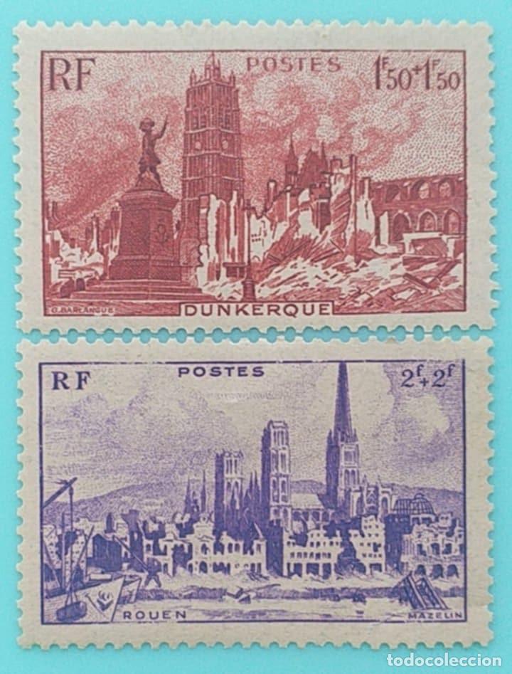 Sellos: Sellos Francia 1945 N&ordm;744/45 2v.** MNH Sueltos