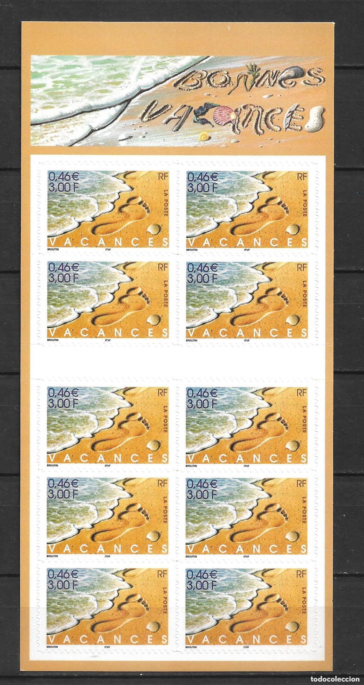 Sellos: francia 2001 scott 2829a ** mnh carnet facial 4.60&euro; - 128