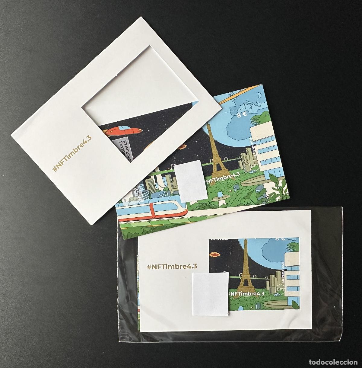 Sellos: France 2025 YT No. 8 NFTStamp 4.3 adhesivo Monuments 3.0 Torre Eiffel gold 3000 ex (1x)