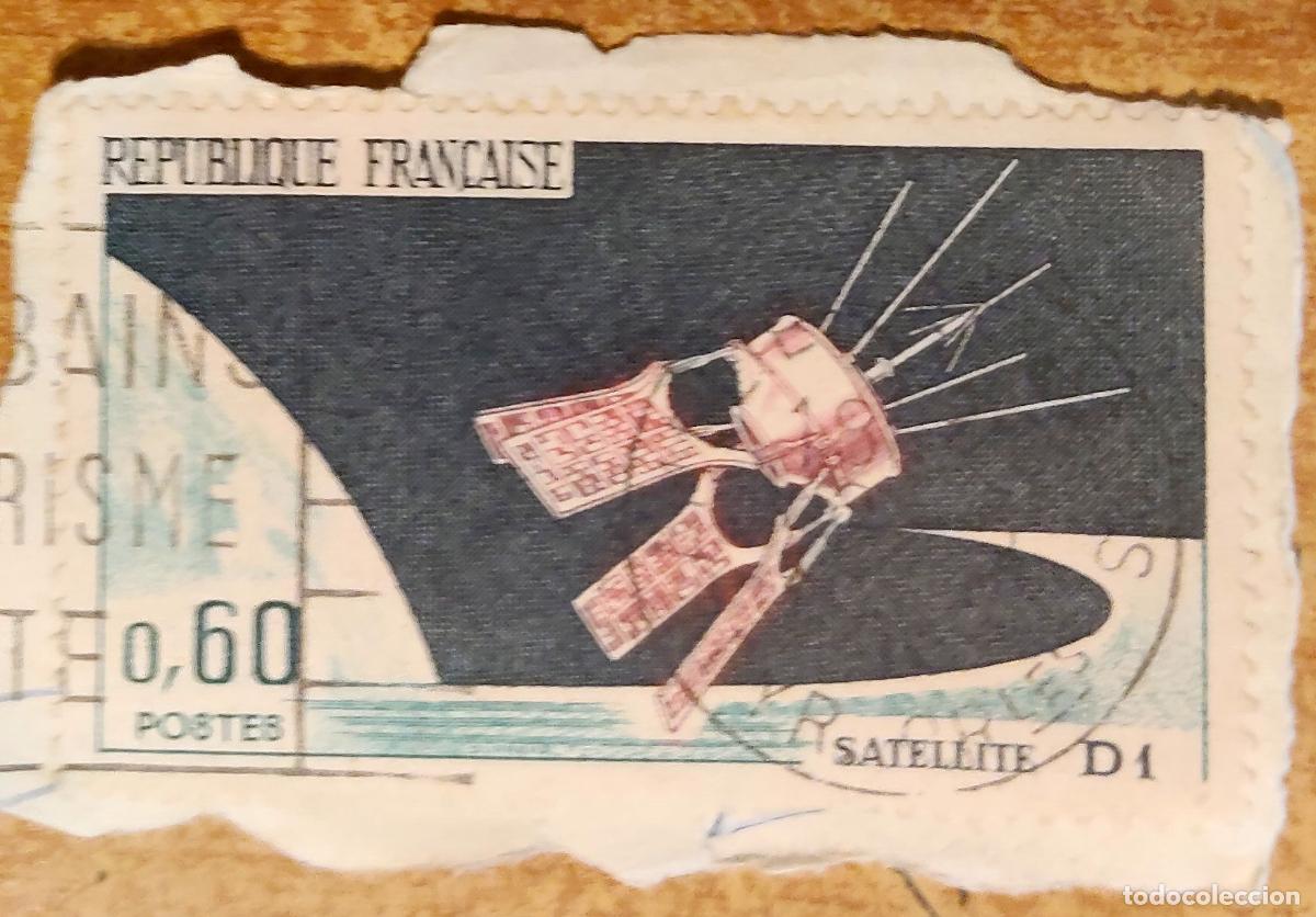 Sellos: FRANCIA 1476 - A&Ntilde;O 1965 - LANZAMIENTO DEL SATELITE