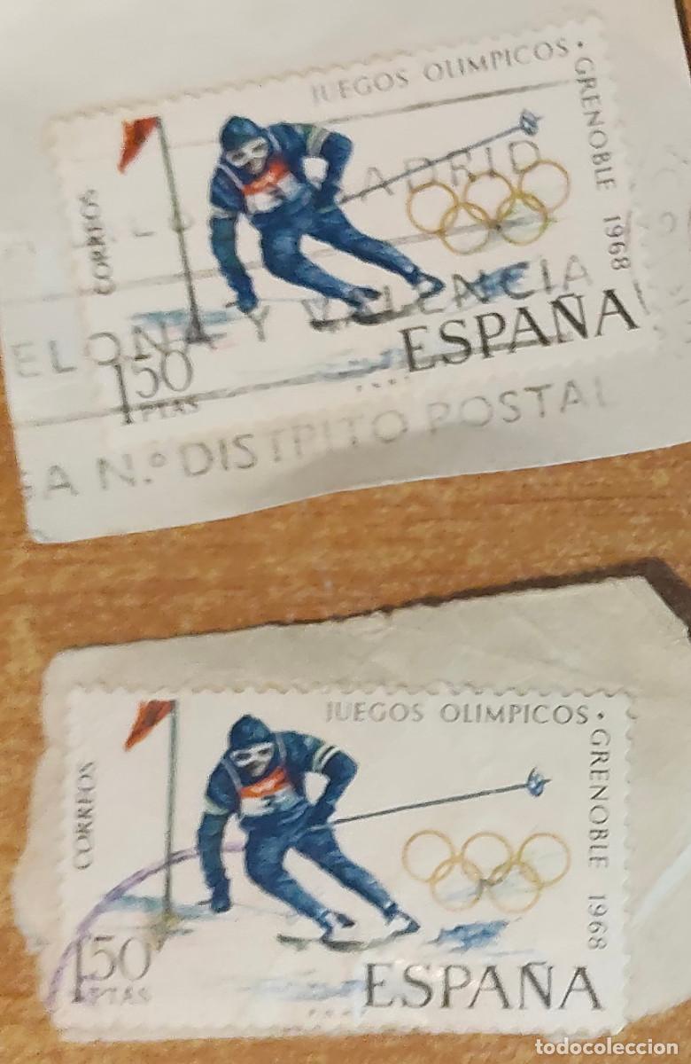 Sellos: ESPA&Ntilde;A 1968 - usado - 2 unidades