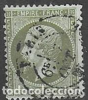 Sellos: SELLO USADO DE FRANCIA 1862, YT 19