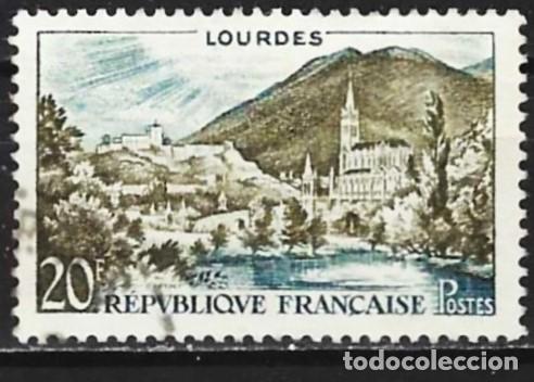 Sellos: Francia 1958 - Mi 1186 - YT 1150 - Turismo : Lourdes