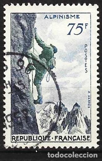 Sellos: Francia 1956 - Mi 1103 - YT 1075 - Deporte : Alpinismo