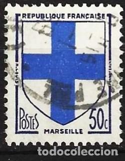 Sellos: Francia 1958 - Mi 1217 - YT 1180 - Escudo de armas de Marsella