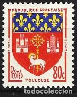 Sellos: Francia 1958 - Mi 1219 - YT 1182 - Escudo de armas de Toulouse - MNH**