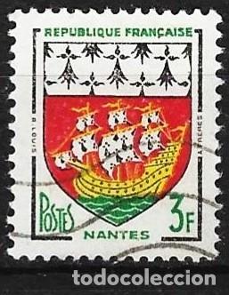 Sellos: Francia 1958 - Mi 1222 - YT 1185 - Escudo de armas de Nantes