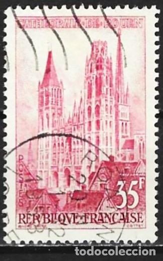 Sellos: Francia 1957 - Mi 1164 - YT 1129 - Catedral de Ruen