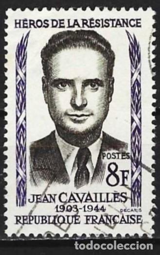 Sellos: Francia 1958 - Mi 1193 - YT 1157 - H&eacute;roe de la Resistencia : Jean Cavailles