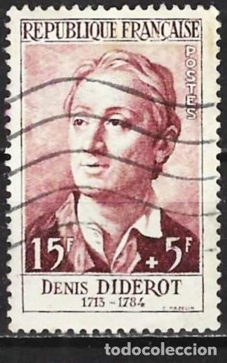 Sellos: Francia 1958 - Mi 1204 - YT 1168 - El escritor Denis Diderot