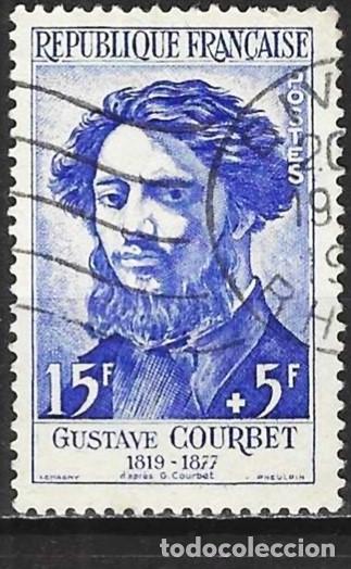 Sellos: Francia 1958 - Mi 1205 - YT 1169 - El pintor Gustave Corbet