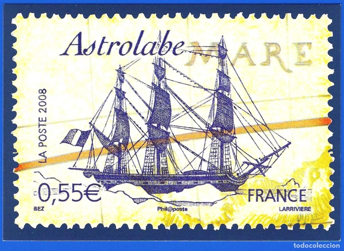 Sellos: Francia 2008 - Entero postal : El velero &rdquo; Astrolabe &rdquo; - YT 4252