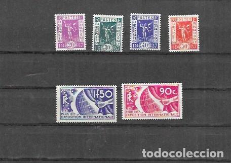Sellos: SELLOS DE FRANCIA N&ordm; 322 AL 327 (*) CHARNELA