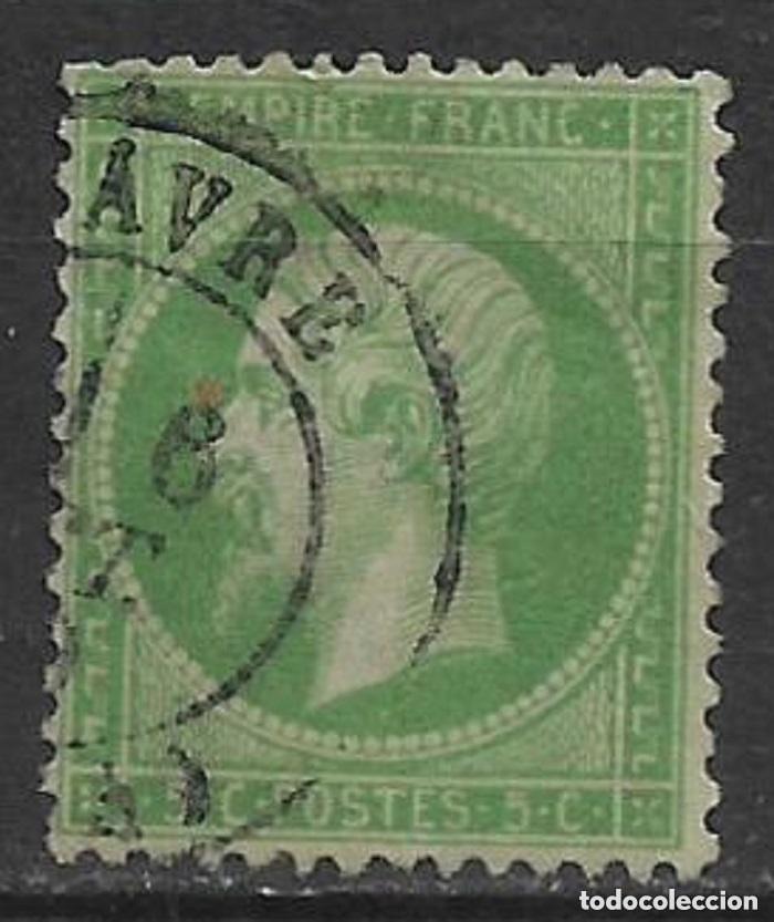Sellos: francia 1862 scott 23 usado 20&euro; - 2/1