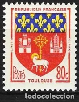 Sellos: Francia 1958 - Mi 1219 - YT 1182 - Escudo de armas - MNH**