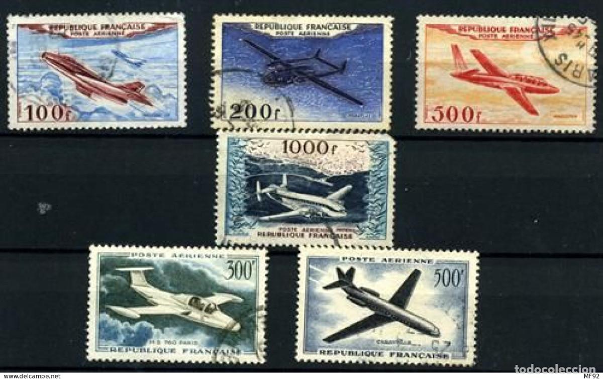 Sellos: Francia (a&eacute;reos) n&ordm; 30/33, 35/6