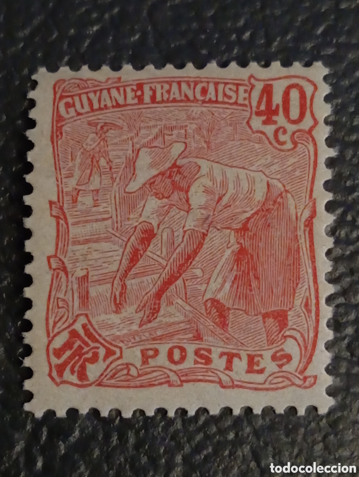Sellos: Guayana Francesa 1904 - Buscador de Oro - 40c Rojo - Yvert 61 - MNH
