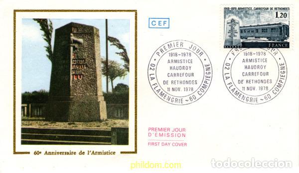 Sellos: 786790 MNH FRANCIA 1978 60 ANIVERSARIO DEL ARMISTICIO EN RETHONDES