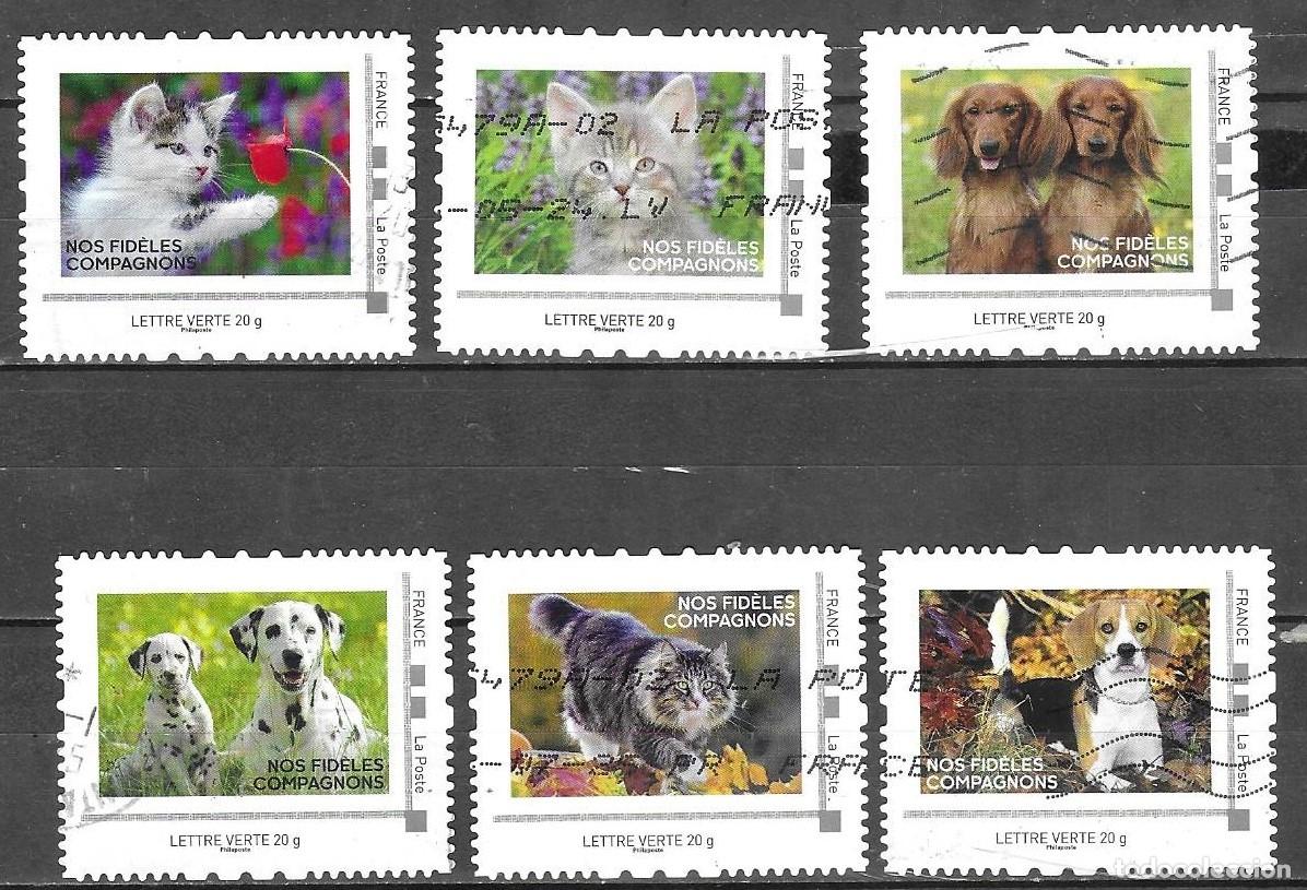 Sellos: LOTE DE SELLOS COLLECTOR USADOS DE FRANCIA 2024, PERROS Y GATOS
