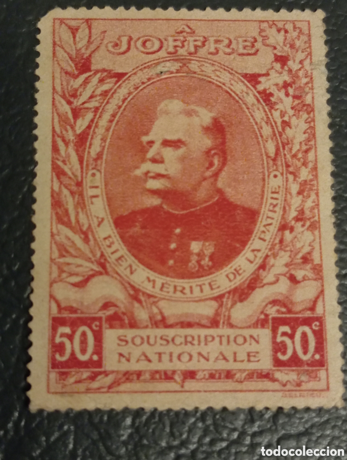 Sellos: 1930 Francia - Vi&ntilde;eta Mariscal Joffre 50c Souscription Nationale - MH
