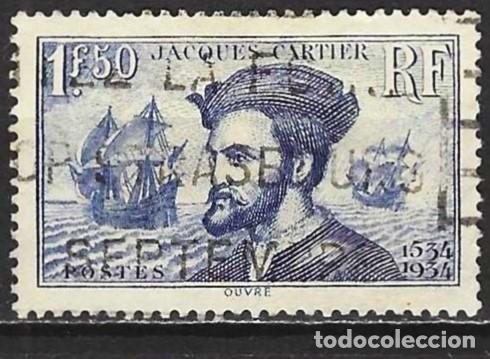 Sellos: Francia 1934 - Mi 293 - YT 297 - Jacques Cartier