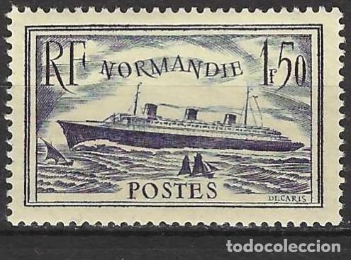 Sellos: Francia 1935 - Mi 297 - YT 299 - Barco Transatl&aacute;ntico &rdquo; Normandie &rdquo; - MH*