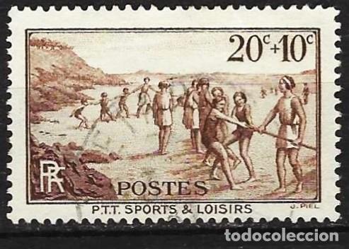 Sellos: Francia 1937 - Mi 348 - YT 345 - Asociaci&oacute;n social de los Correos