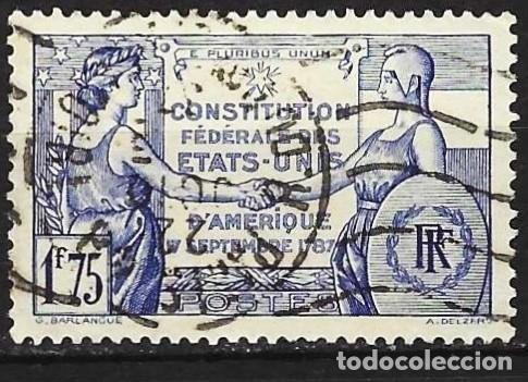 Sellos: Francia 1937 - Mi 362 - YT 357 - Constituci&oacute;n de los Estados Unidos, 150 a&ntilde;os