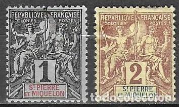 Sellos: SELLOS USADOS DE SPM 1892, YT 59/ 60