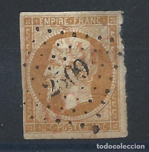 Sellos: France N&deg;13A Obl (FU) 1853 - Napol&eacute;on III N. D - Oblit&eacute;ration 2509 Pont du Ch&acirc;teau
