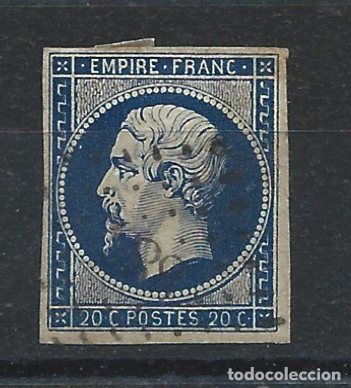 Sellos: France N&deg;14Ab Obl (FU) 1854 - Napol&eacute;on III N. D - bis