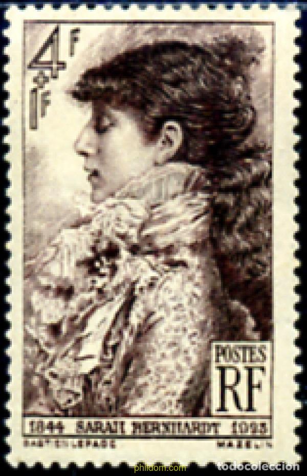 Sellos: 247172 HINGED FRANCIA 1945 CENTENARIO DEL NACIMIENTO DE SARAH BERNHARDT