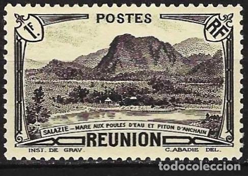 Sellos: Reuni&oacute;n 1940 - Mi 181 - YT 169 - Salazie : Cima de Anchain - MNH**