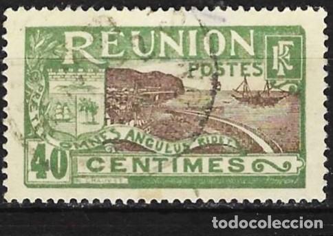 Sellos: Reuni&oacute;n 1925 - Mi 99 - YT 91 - La Bah&iacute;a de Saint-Denis