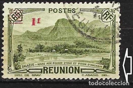 Sellos: Reuni&oacute;n 1943 - Mi 215 - YT 186 - Salazie : Cima de Anchain