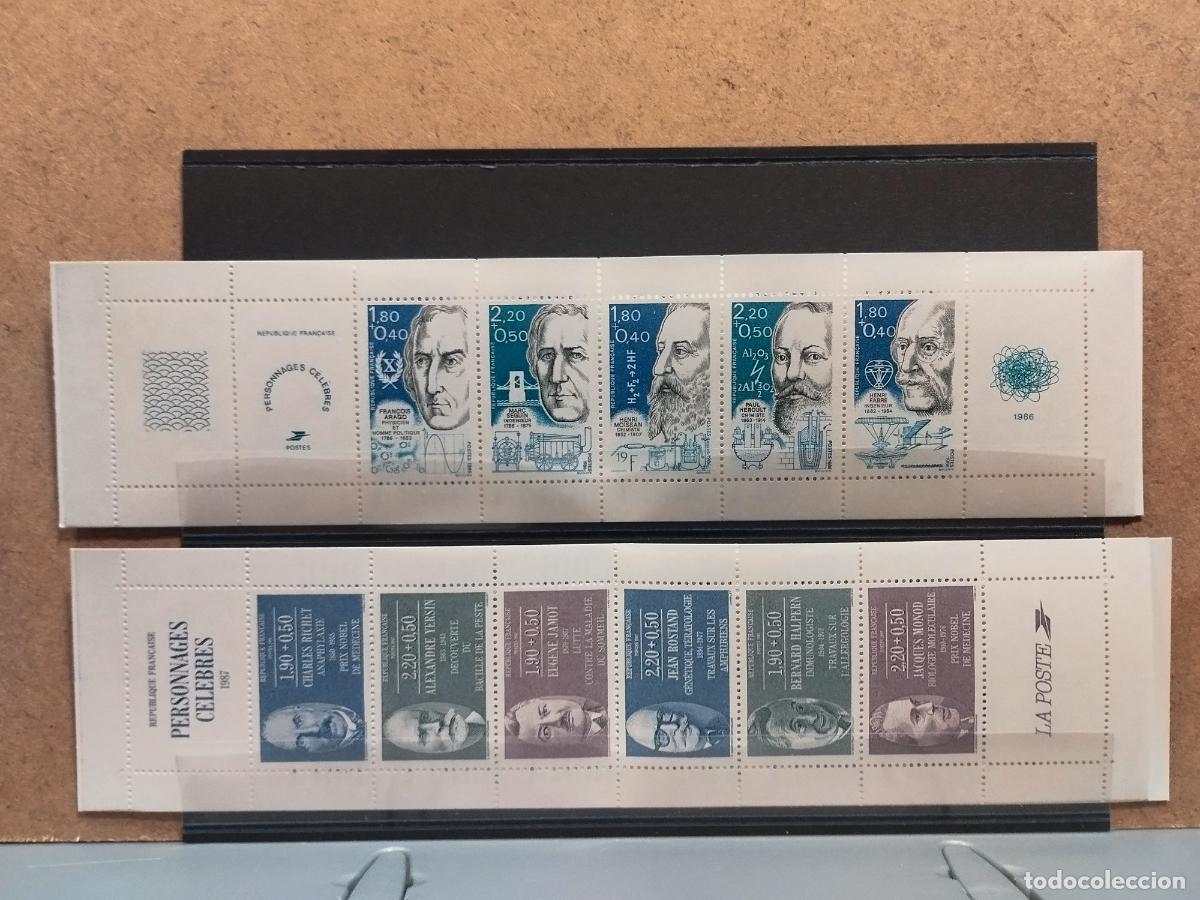 Sellos: JT - FRANCIA. NUEVOS. CARNETS DE PERSONAJES A&Ntilde;OS 1986 Y 1987