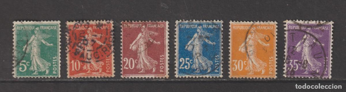 Sellos: France 1907 - Yvert 137/142 oblitere