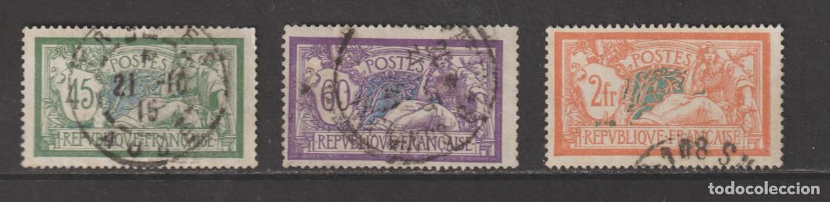 Sellos: France 1907 - Yvert 143/145 oblitere