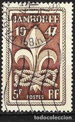 Sellos: Francia 1947 - Mi 786 - YT 787 - Escultismo - Jamboree