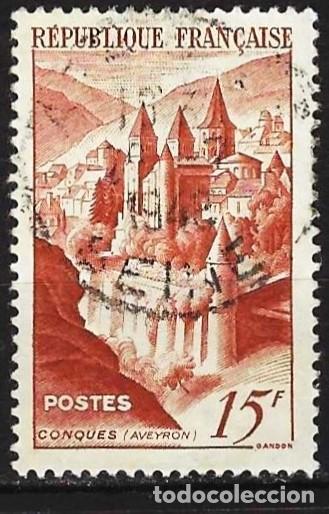 Sellos: Francia 1947 - Mi 823 - YT 792 - Abad&iacute;a de Conques